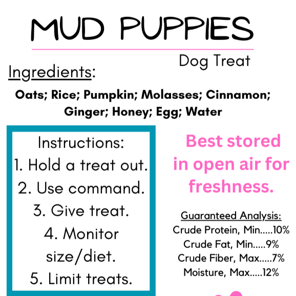 Mud Puppies Dog Biscuits